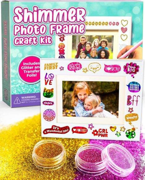 Purple Ladybug DIY Kids Photo Frame with Foil Art & Glitters – Fun 7 Year Old Girl Gifts & 9 Year Old Girl Gifts Ideas, Craft Kits for Kids Age 10 and Creative Art Gifts for Kids Ages 6 7 8 9 10+DIY Photo Frame Kit with Foil Art & Glitters – Fun Gifts for 7 and 9-Year-Old Girls. Ideal for Kids 6+.