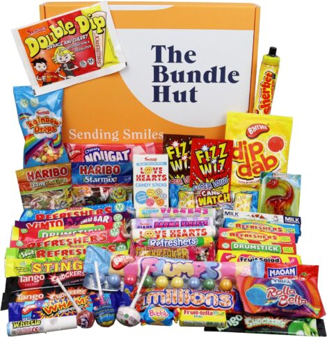 Retro Sweets Gift Box: 43 British 90’s favorites, 1.2kg. Perfect for gifting!