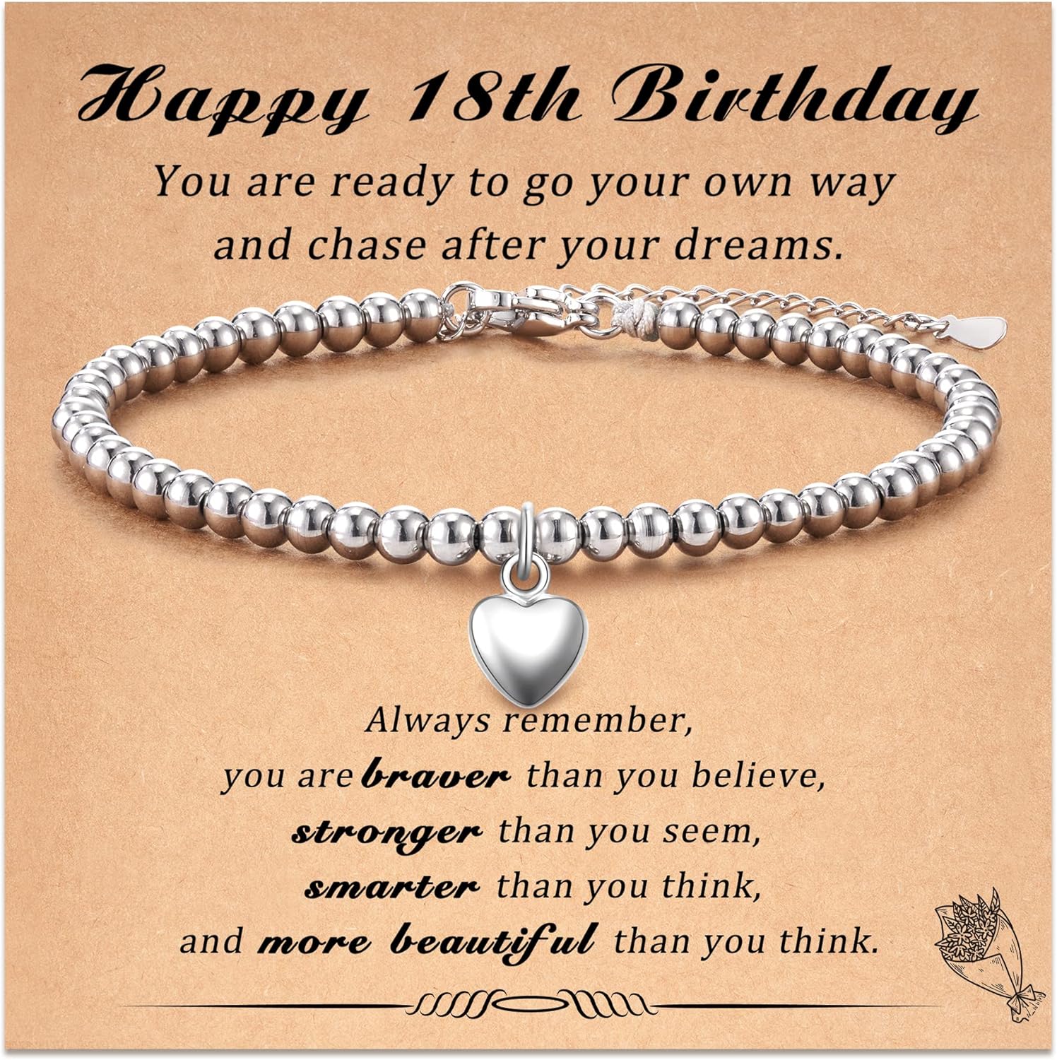 16/18/21/30/40/50/60 Birthday Gifts for Women Girls Bracelet Gifts for Daughter Mum Auntie Sister Friend