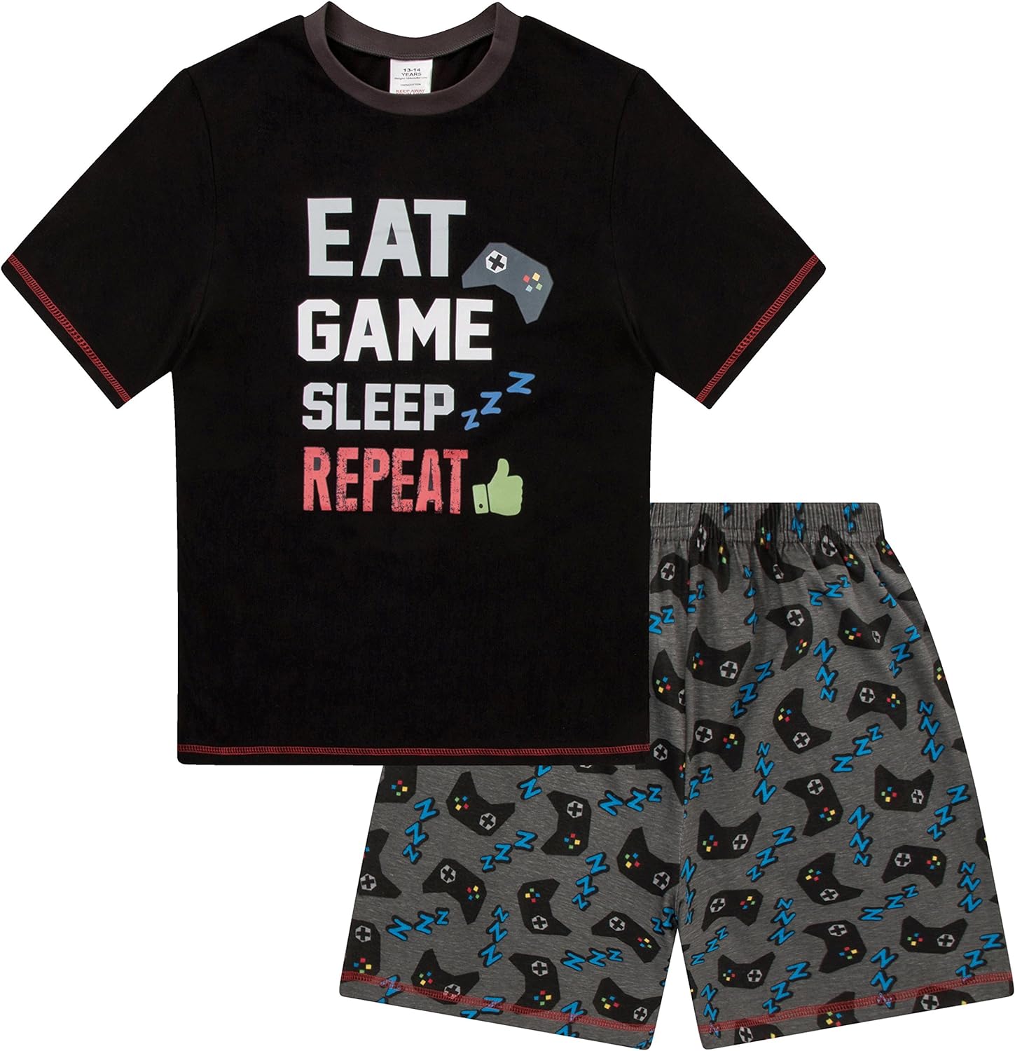 Boys Eat Game Sleep Controller short Pyjamas 9 to 15 Years