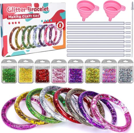 Gifts for Kids: Bracelet Making Kits – Arts and Crafts Sets for Ages 4-11, Birthday Party Supplies