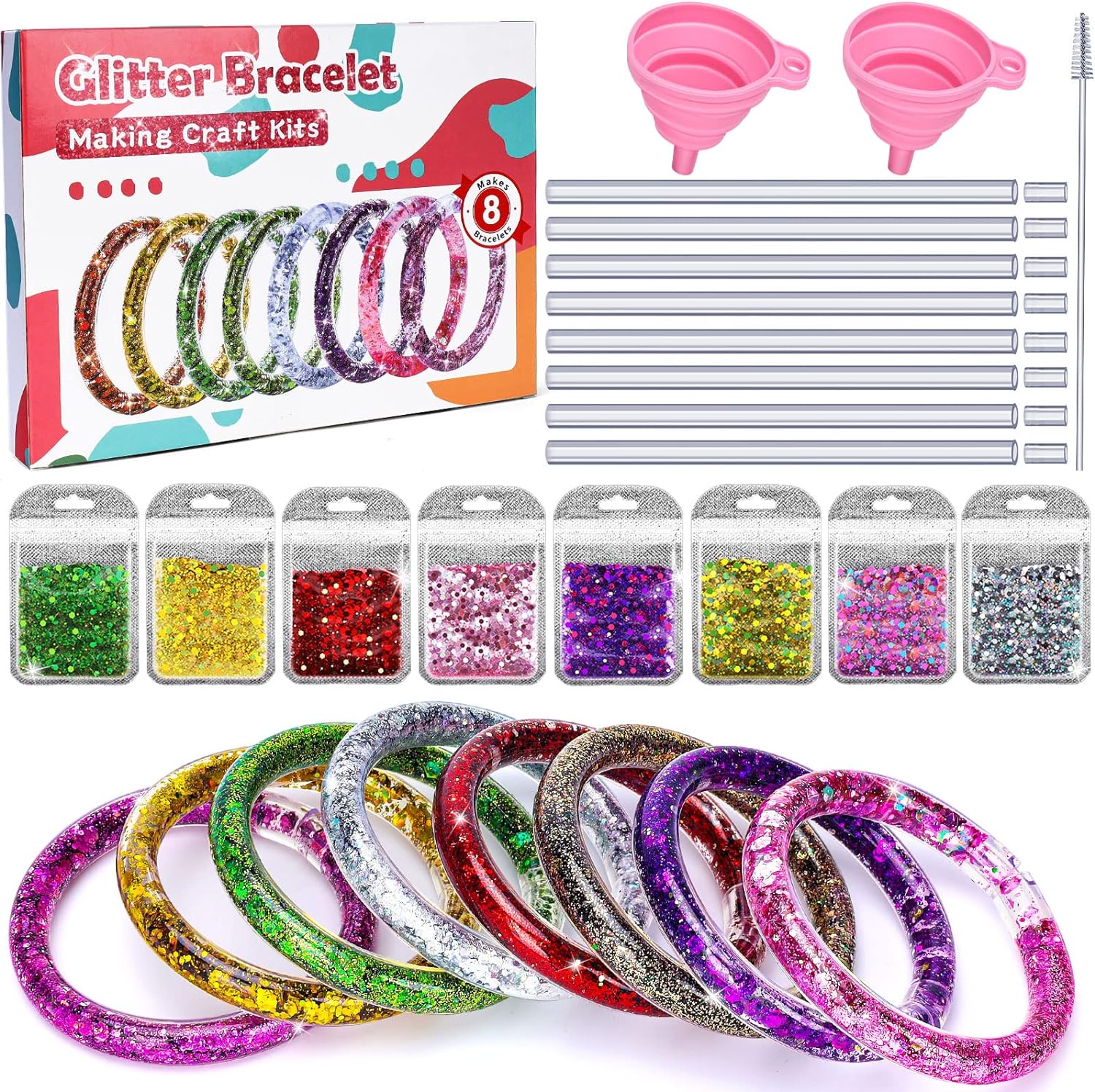 Kids Bracelet Making Kits Gifts: Toys Age 5 6 7 8 9 10 Arts and Crafts Sets for Birthday Party Bag Fillers Supplies Toy for 4-11 Year Old Girl Boy Friendship Bracelet Craft Kit Presents