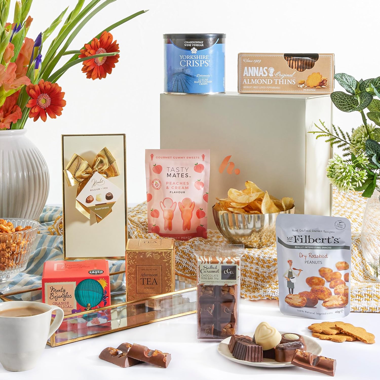 Ultimate Treats Gift Hamper - Chocolates, Sweets, Biscuits, Truffles, Savoury Snacks, Artisan Tea | Indulgent Food Gifts For Couples, Gift Hampers For Women, Hampers For Couples, By Clearwater Hampers