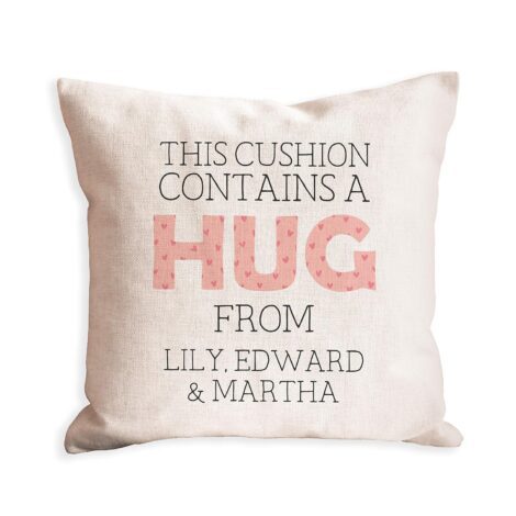 Customized cushion with a comforting embrace from peach | ideal gift for Mother’s Day, birthdays, or Christmas | perfect for loved ones, friends, or women | top choice for Mother, Mam, or Mammy | shows affection from afar