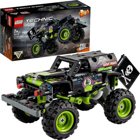 LEGO 42118 Technic Monster Jam Grave Digger Off-Road Buggy: 2-in-1 Building Set for 7+ Kids.