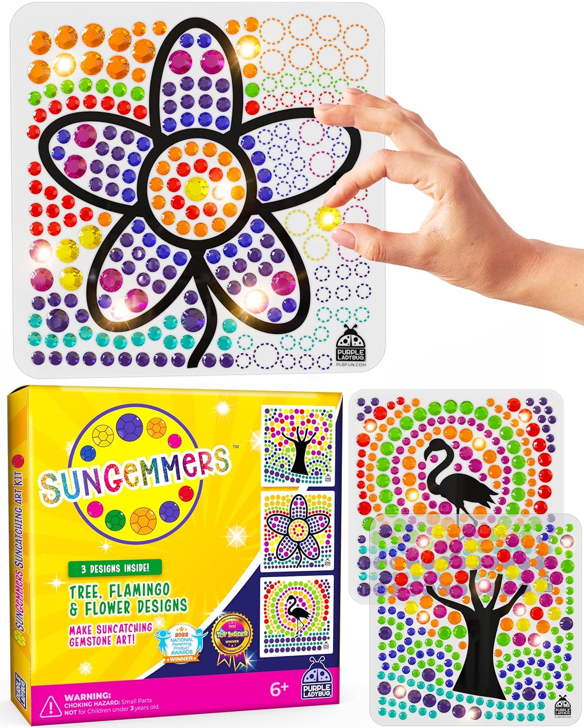 SUNGEMMERS Suncatcher Gem Diamond Painting Kits for Kids - Great Birthday Gifts for 6 Years Old Girls, Creative Gifts for Kids Ideas for 7 8 9 10 11 Years Old - Fun Arts and Craft Set for Kids 6-12