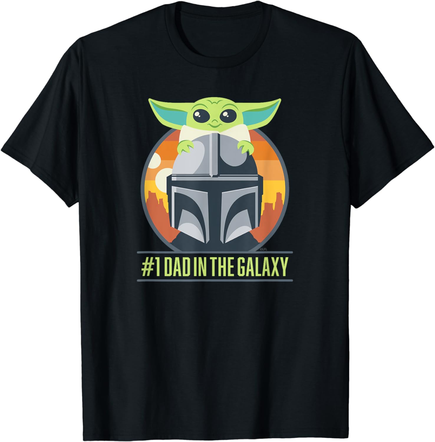 Star Wars The Mandalorian and Grogu #1 Dad in the Galaxy T-Shirt