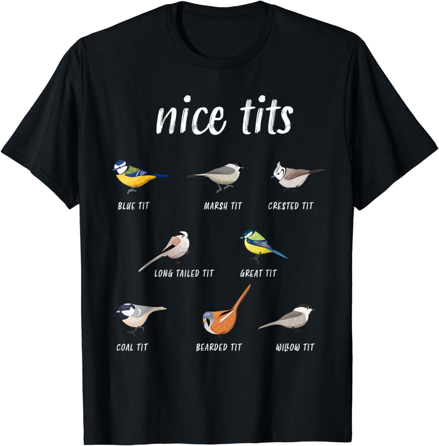 Nice-tits funny bird watching gift Birder Men Dad T-Shirt