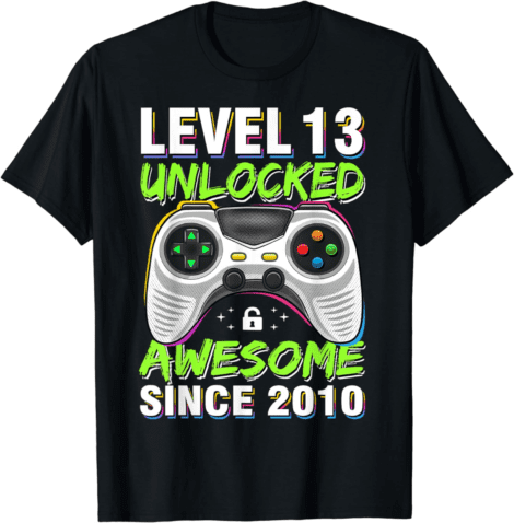Level 13 Unlocked 2010 Birthday T-Shirt for Awesome 13-Year-Old Boys