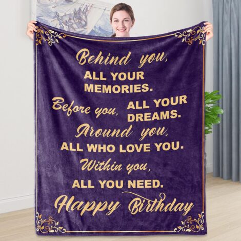 Shoppawhile Cozy Fluffy Blanket – Unique Birthday Gifts for Women, Men, Friend, Sister, Mum